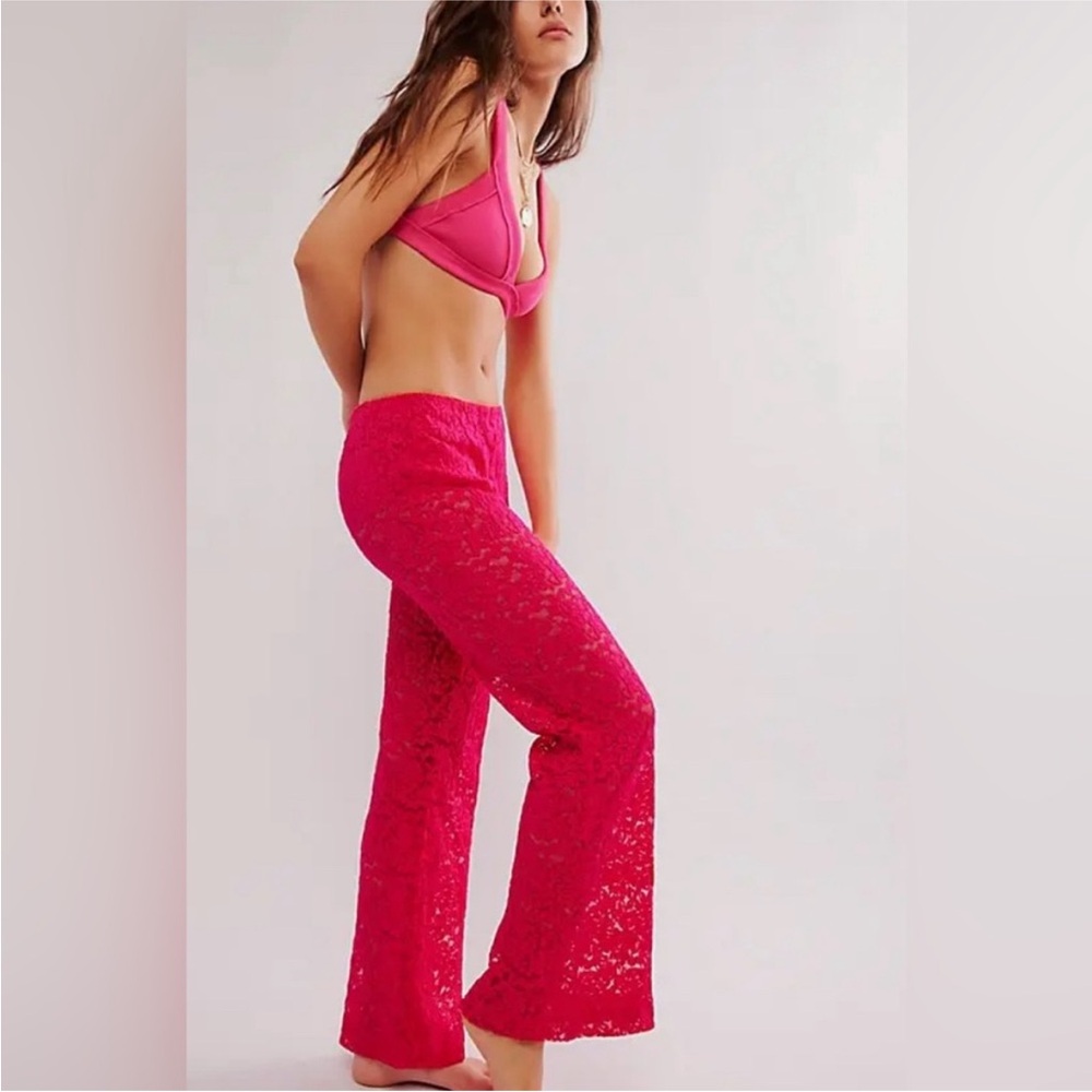 Nwot Free People All Day Lace Flare Trousers - Picture 4 of 5
